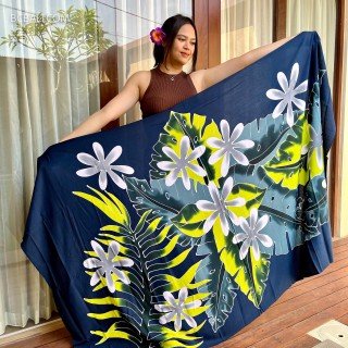 Hot Sale Rayon Sarong Hand Painted Flower Design by Balinese Artisans
